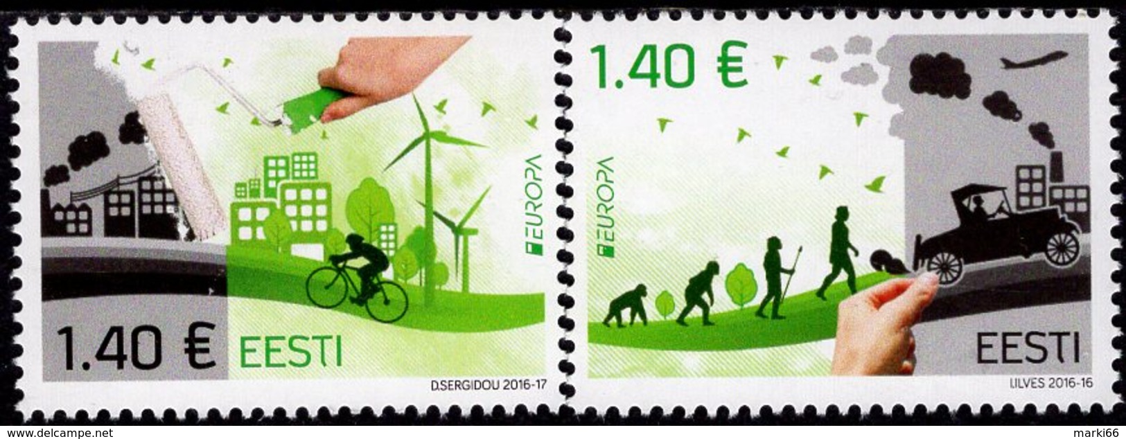 Estonia - 2016 - Europa CEPT - Think Green - Mint Stamp Set - Estonia