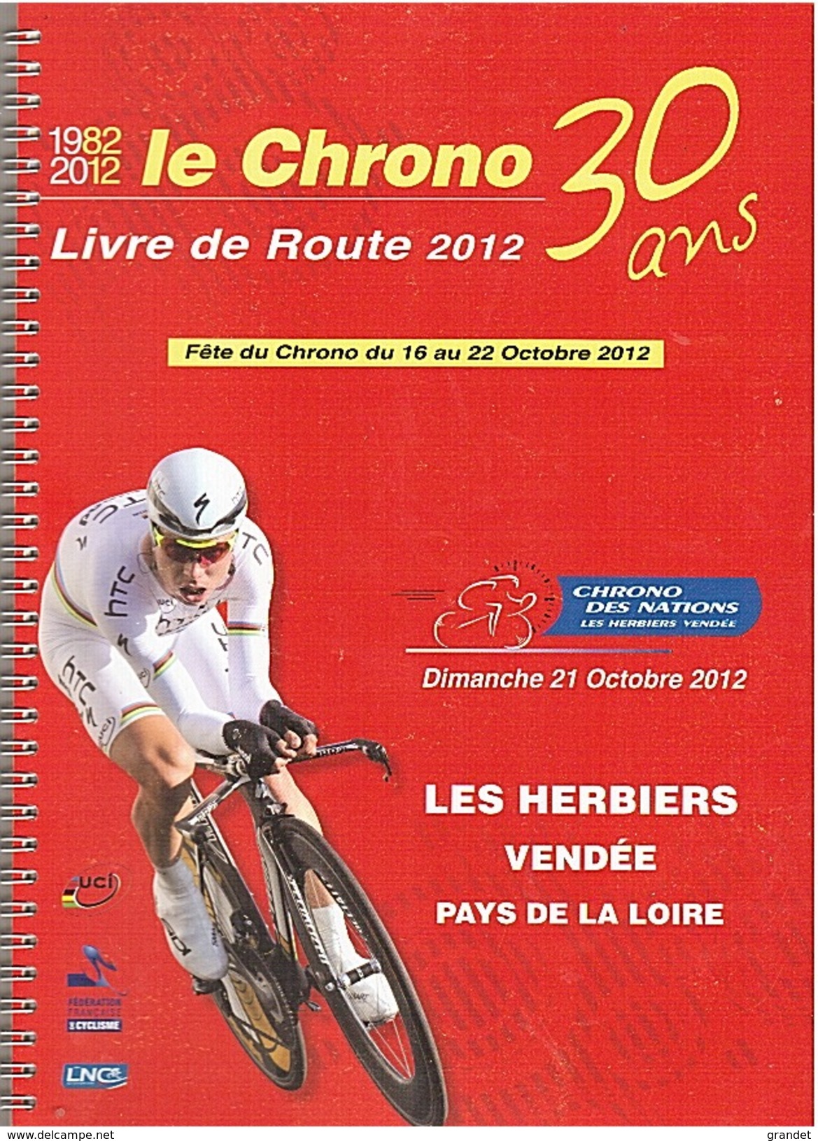 CYCLISME - CHRONO DES NATIONS - LES HERBIERS - VENDEE - 2012 - 26 PAGES. - Enciclopedie