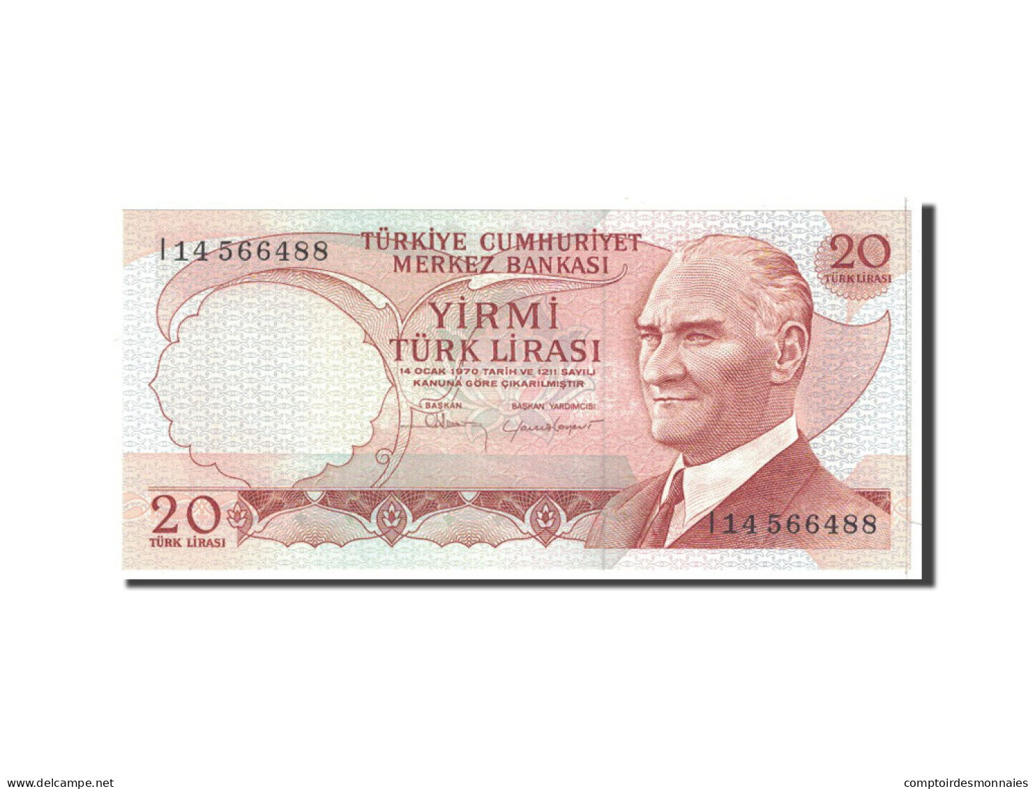 Billet, Turquie, 20 Lira, 1970, Undated, KM:187b, NEUF - Turkije