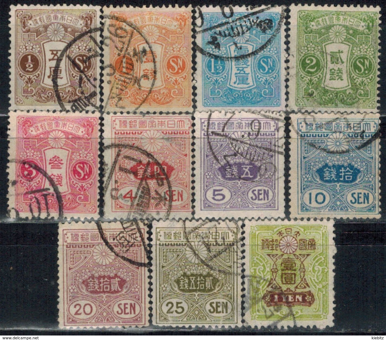 JAPAN 1914 - MiNr: 110-122 M.Wz Lot 11 Verschiedene   Used - Oblitérés