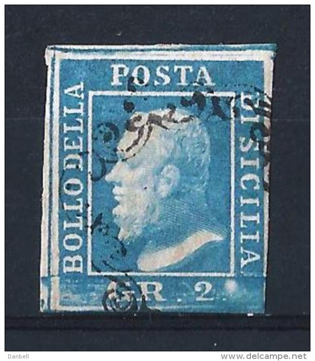 SICILIA 1859) 2 GRANA Azzurro USED - Sicilia