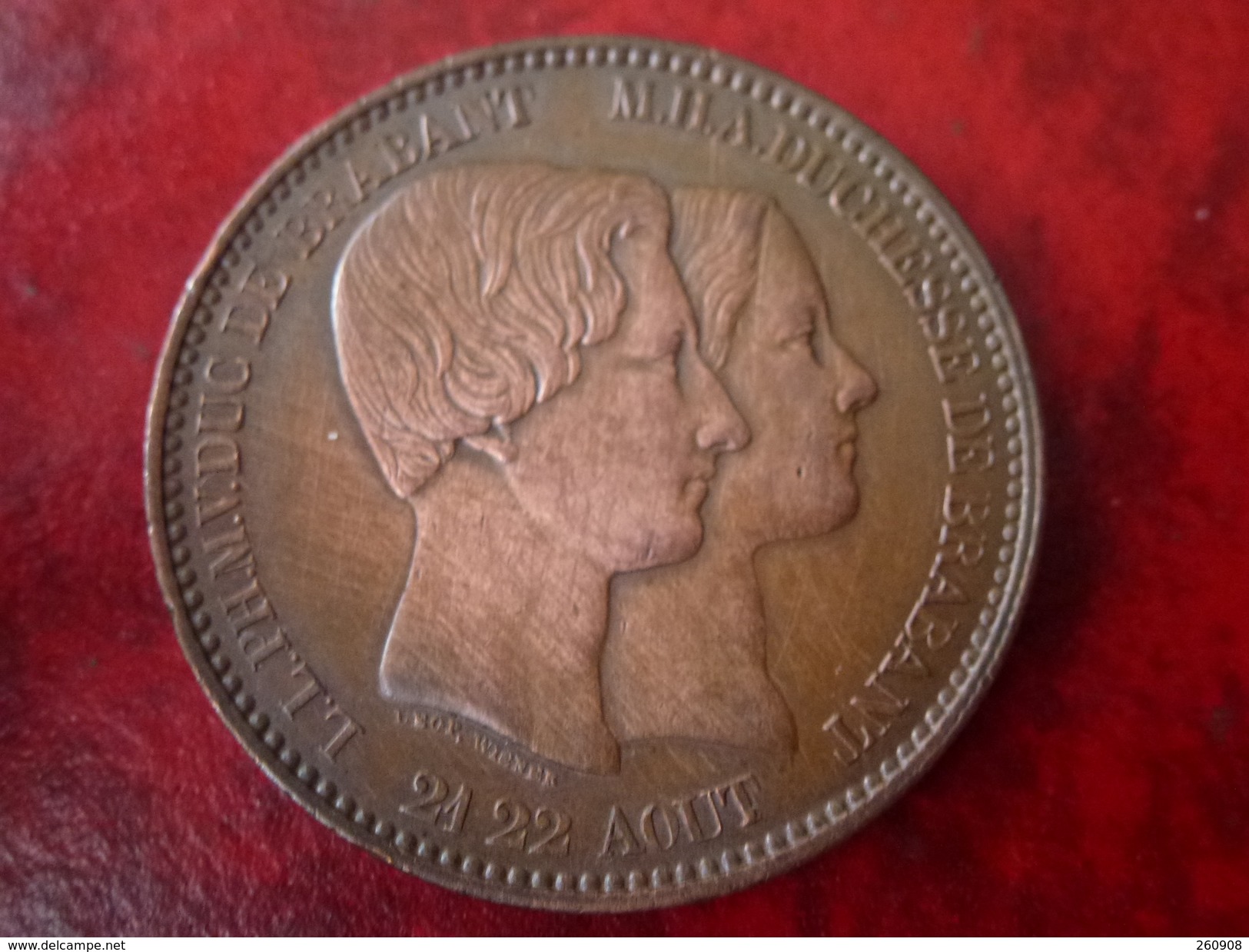 Belgique - 1853 - Mariage Du Duc De Brabant - Splendide - 10 Cents