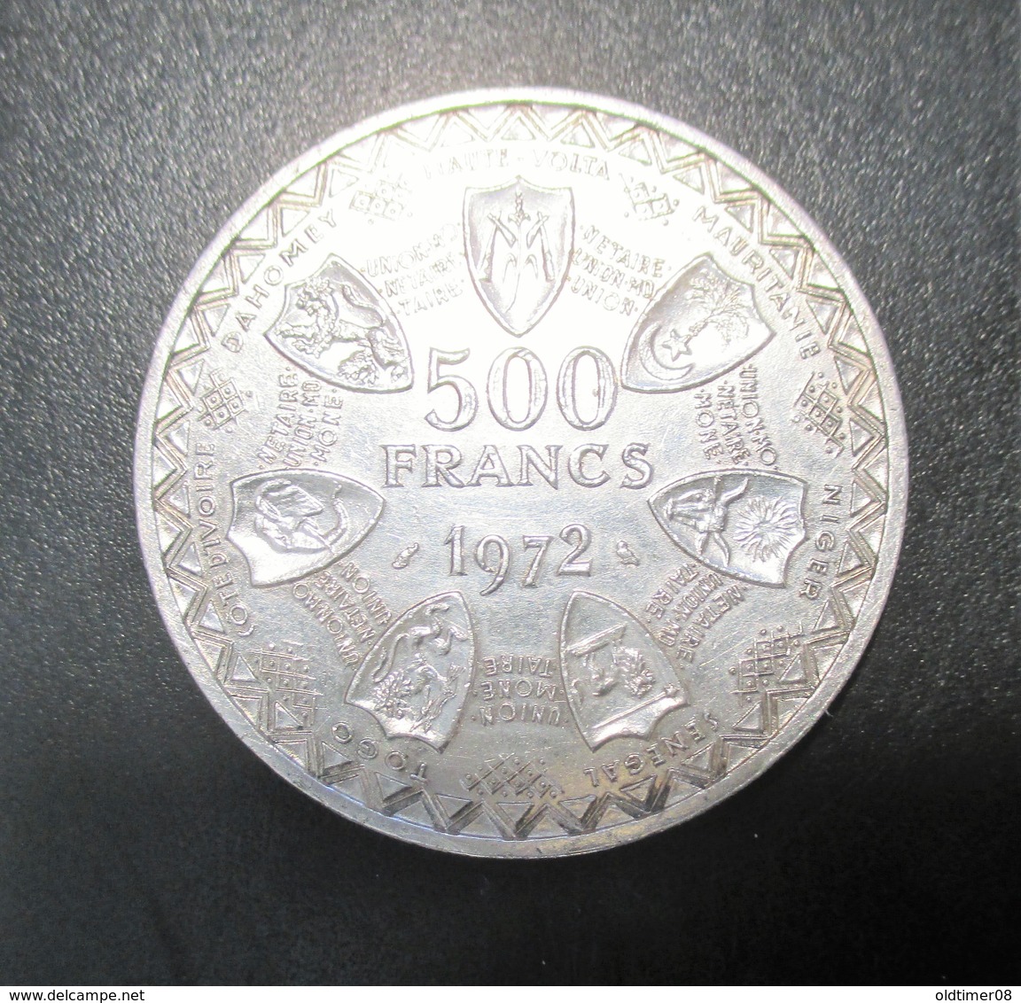 ÉTATS DE L'AFRIQUE DE L'OUEST (BCEAO) 500 Francs 1972, Masque Argent, Paris, SUP - Autres – Afrique