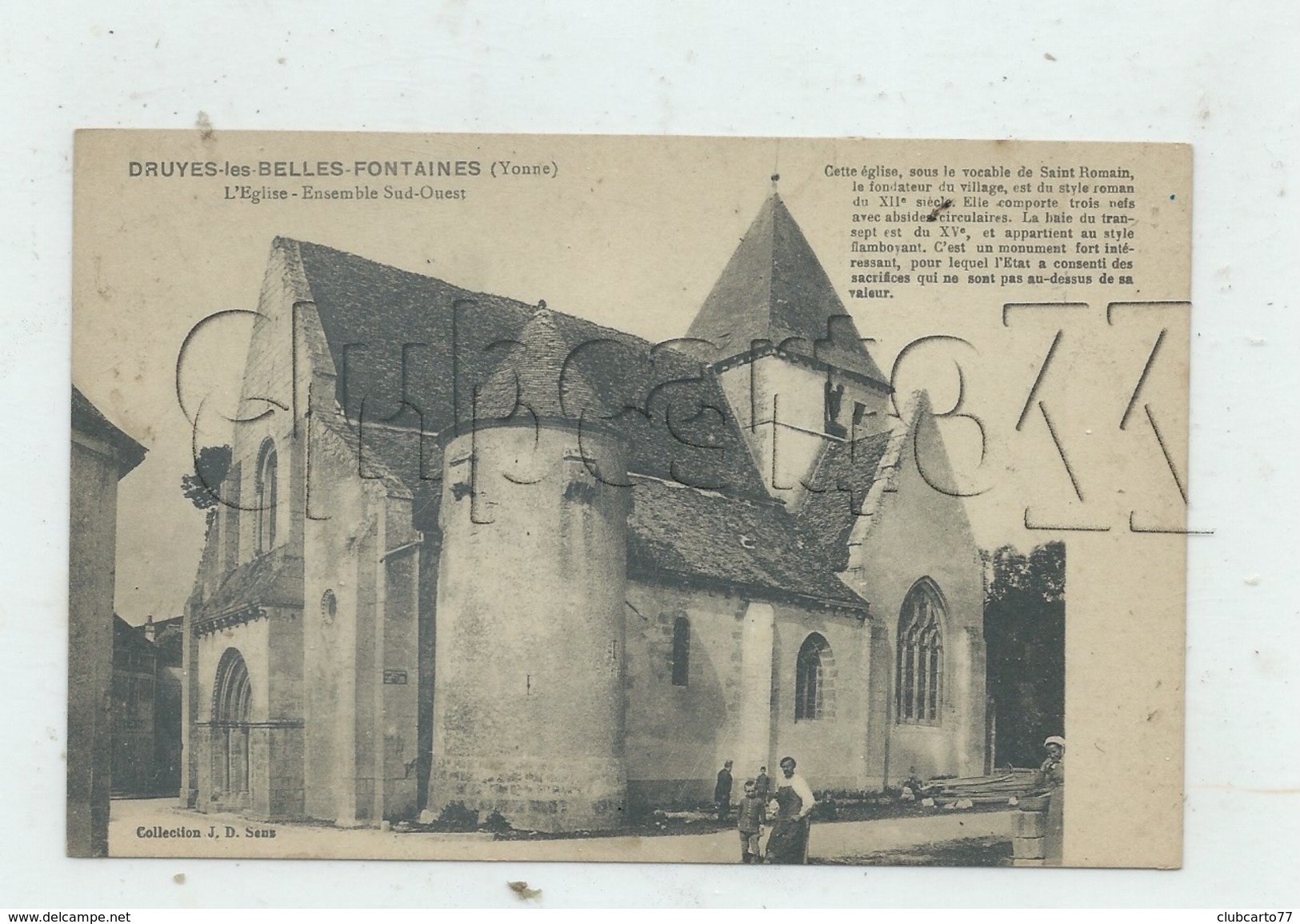 Druyes-les-Belles-Fontaines (89) : L´église  En 1910 (animé) PF.. - Autres & Non Classés