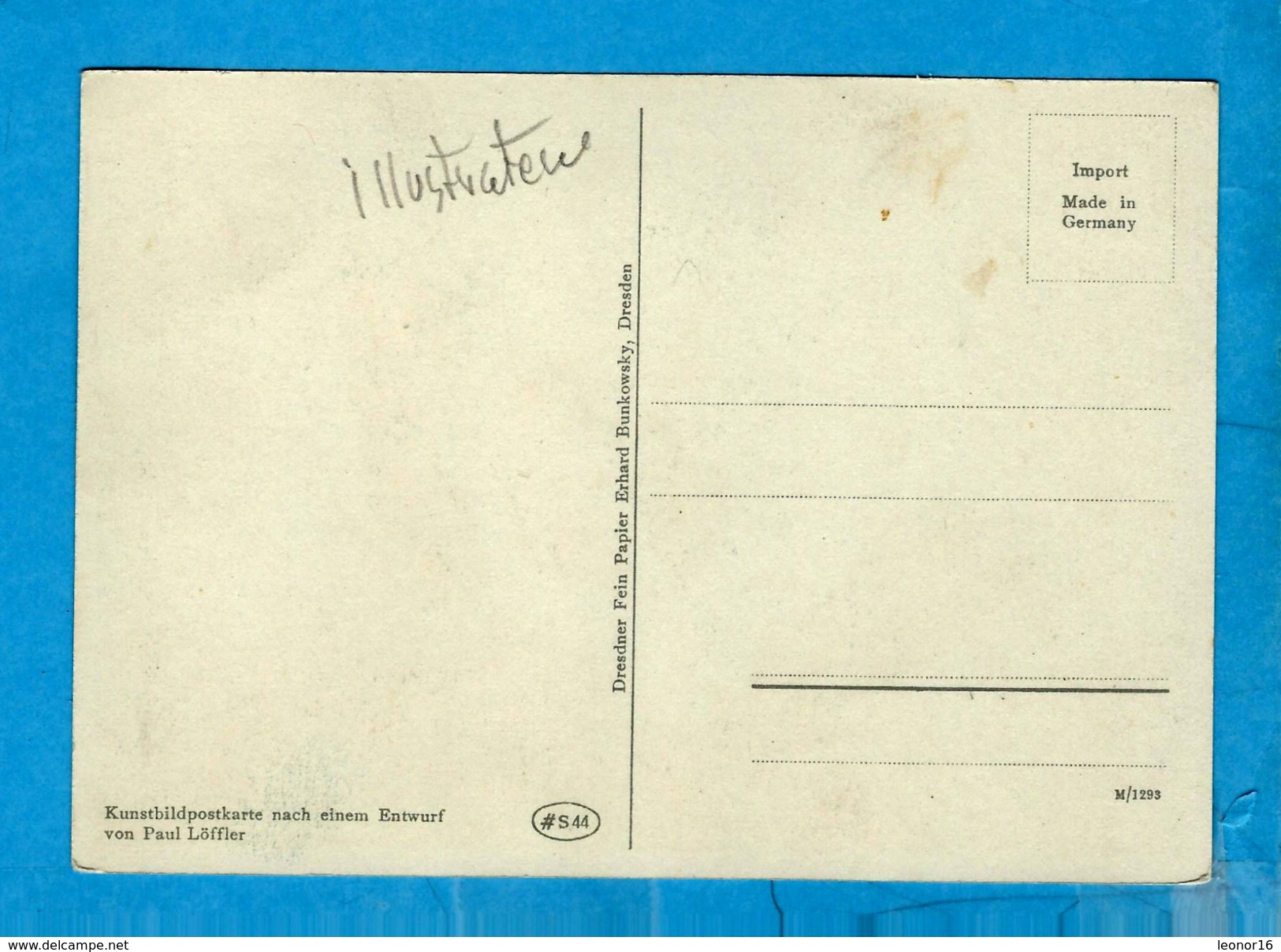 ** ENZIAN ** Kunstbildpostkarte Nach Einem Entwurf Von Paul LÖFFLER   -   Verlag : BUNKOWSKI Ehrard - Dresden  N° M/1293 - Löffler