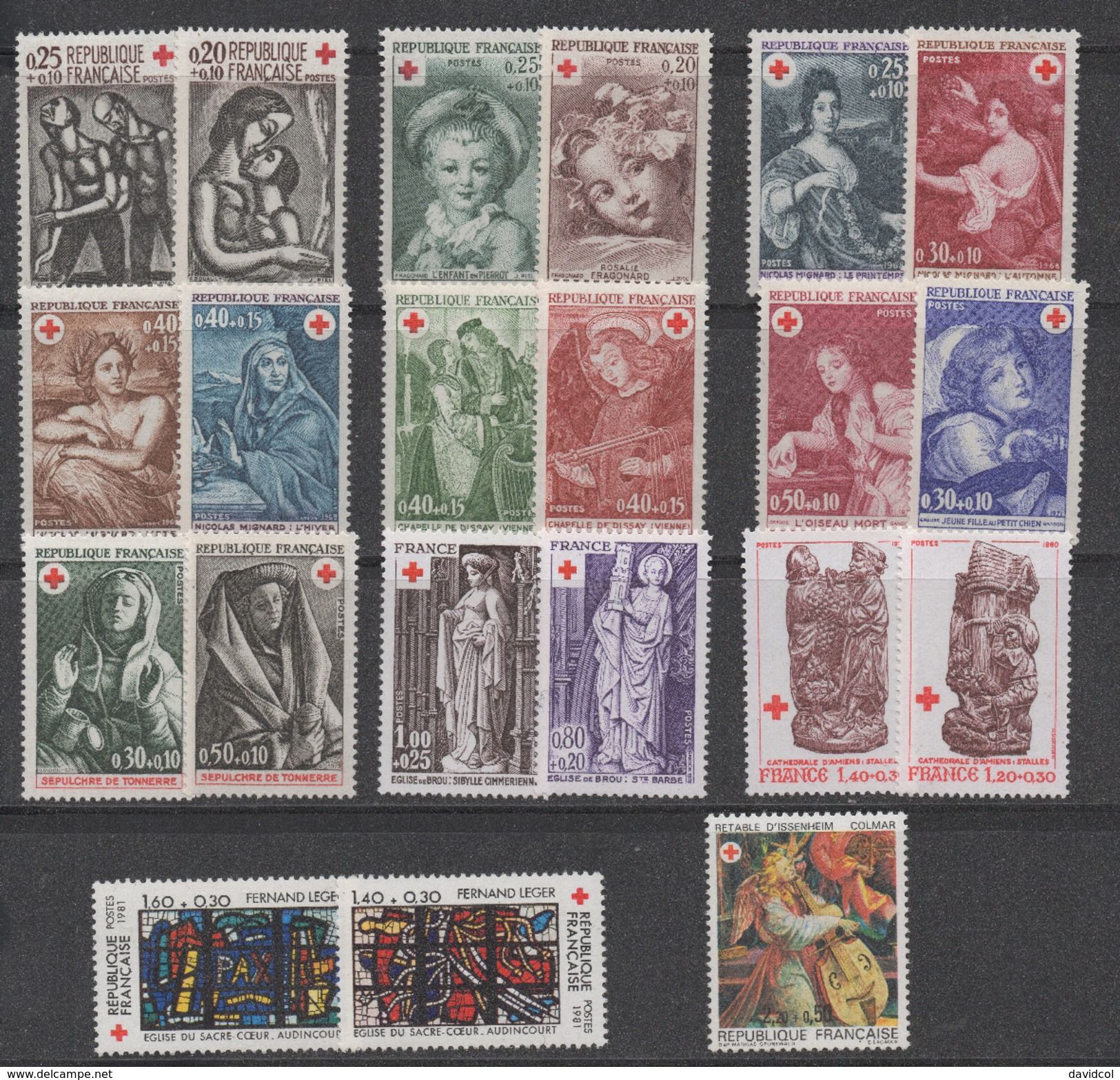 Q460.-. RED CROSS 1961 // 1985 - MNH - LOT X 21 STAMPS. CV: 24.00 EUR - Collections