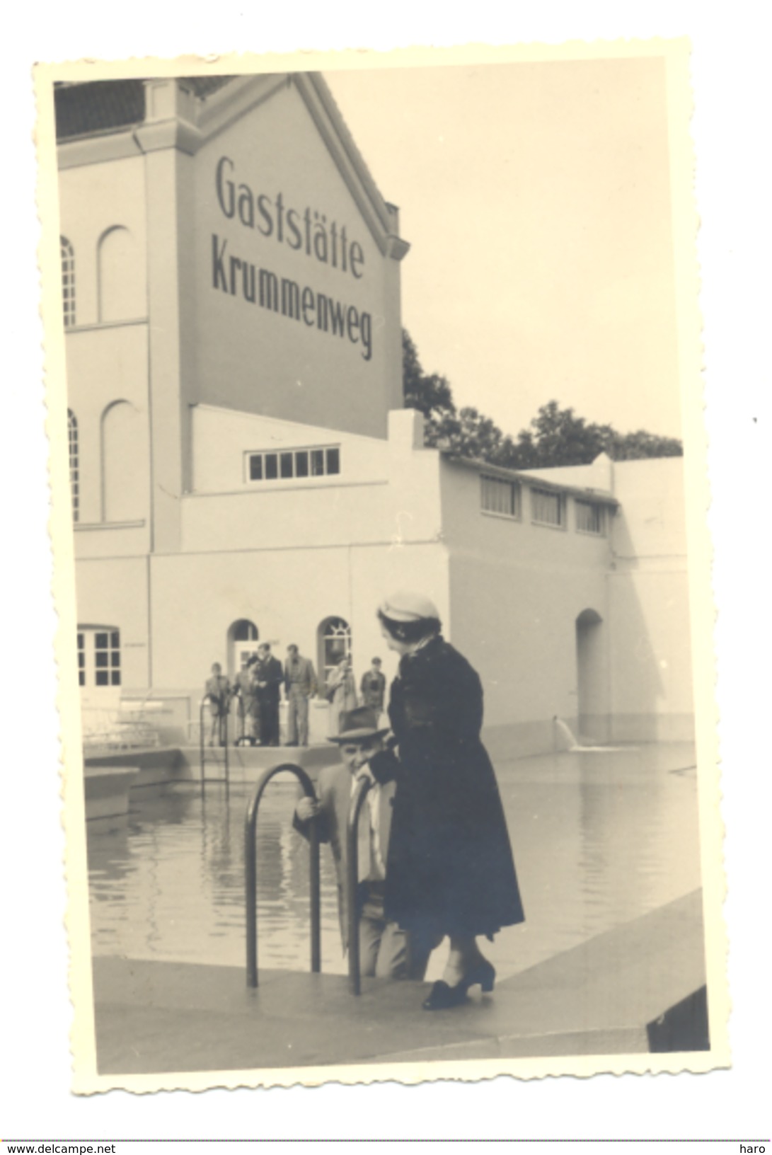 Fotokart - Gastätte KRUMMENWEG - Hotel - Photo Humoristique - Bain En Costume ... (1722) - Ratingen