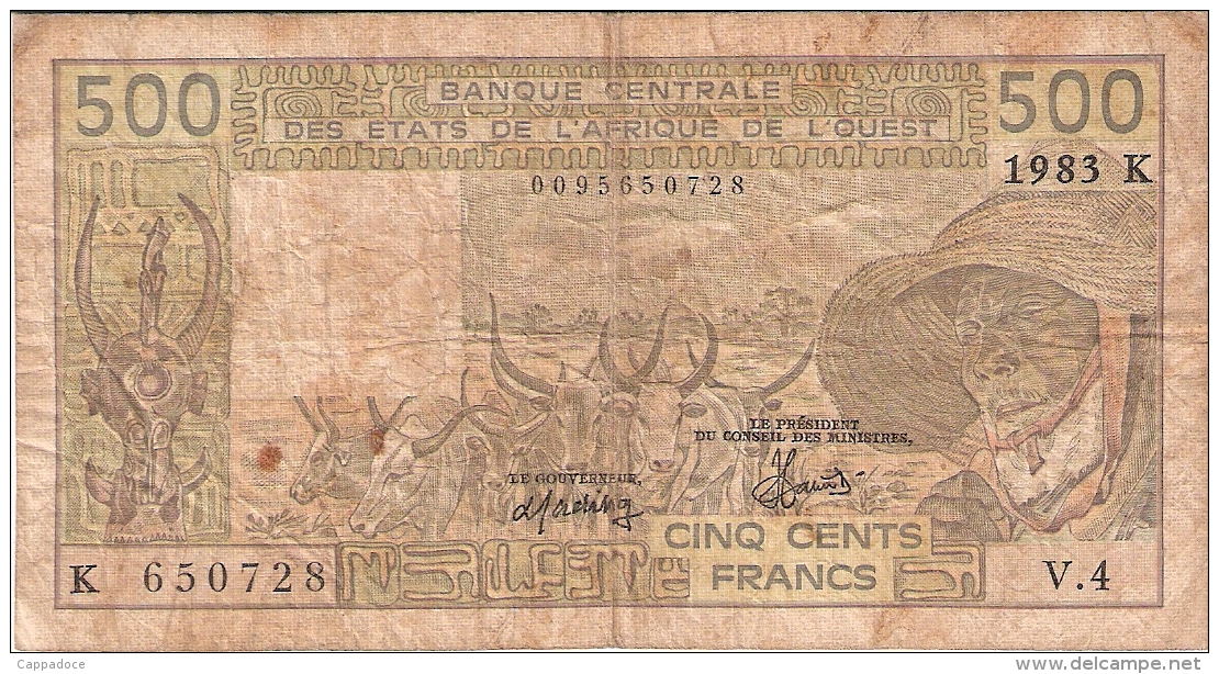 ETATS D'AFRIQUE De L'OUEST - SENEGAL    500 Francs   1983   Sign.17   P. 706Kf - Senegal