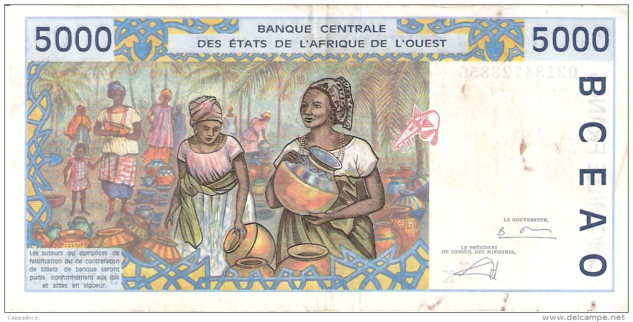 ETATS D'AFRIQUE De L'OUEST - SENEGAL   5000 Francs   (20)02   Sign.31   P. 713Kl - Senegal