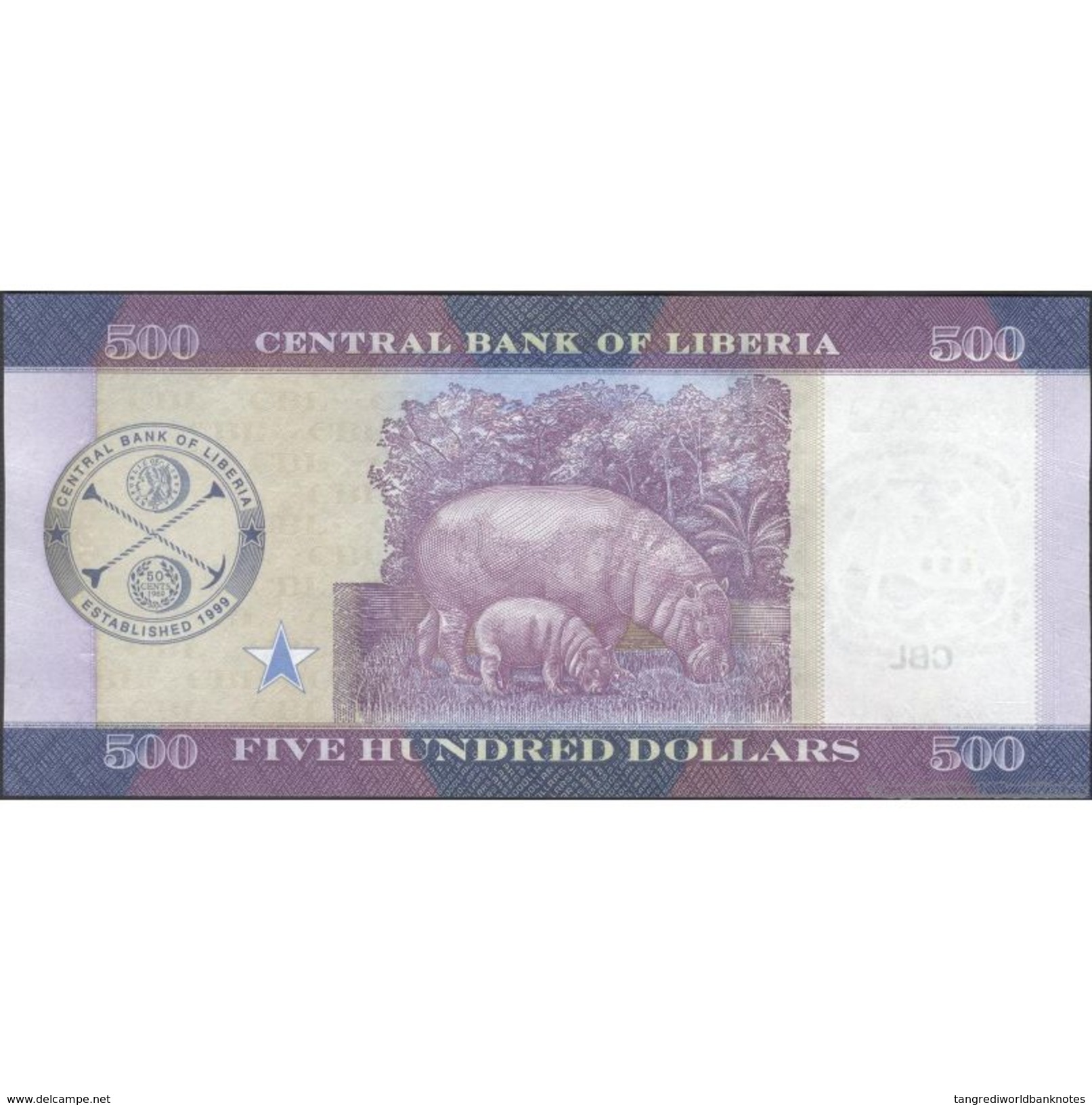 TWN - LIBERIA New - 500 Dollars 2016 UNC - Liberia