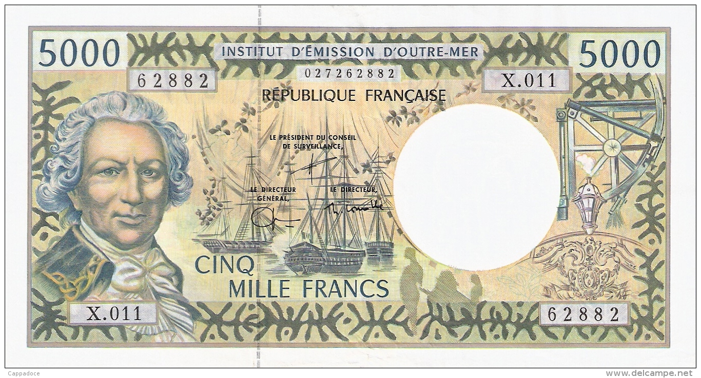 TERRITOIRES FRANCAIS Du PACIFIQUE   5000 Francs   ND (1996).   P. 3a   SUP - Territorios Francés Del Pacífico (1992-...)