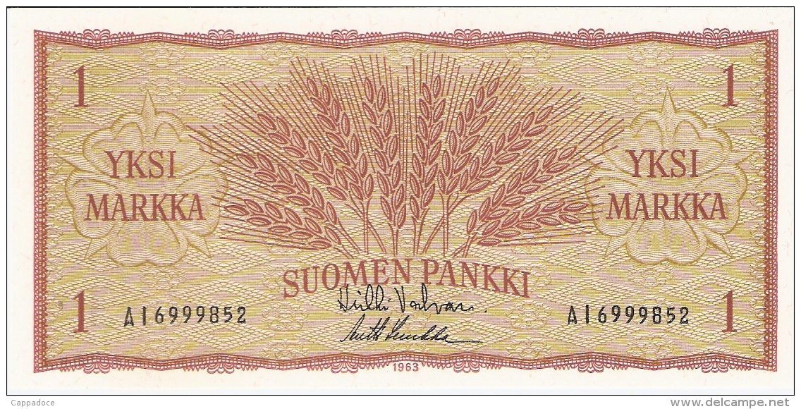 FINLANDE   1 Markka   1963   P. 98a   UNC - Finland