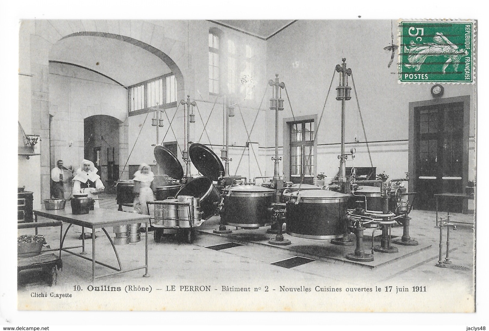 OULLINS  (cpa 69)  Le Perron - Bâtiment N°2 - Nouvelles Cuisines Ouvertes Le 17 Juin 1911 -    - L 1 - Oullins