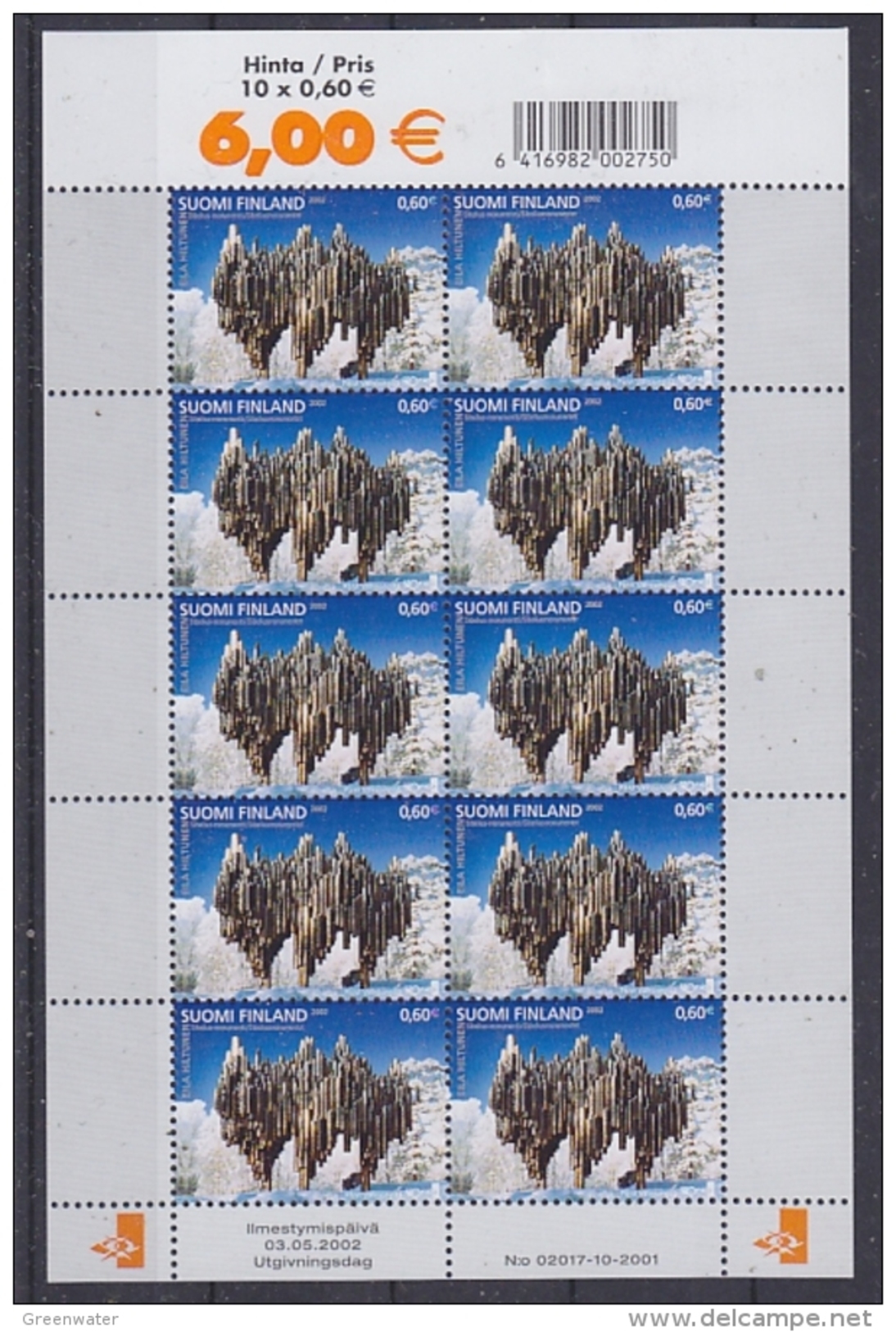 Norden 2002 Finland 1v Sheetlet ** Mnh (35060) - Idee Europee