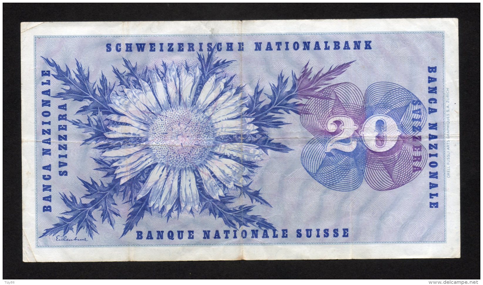 Banconota Svizzera 20 Franchi 7/3/1973 Circolata - Svizzera