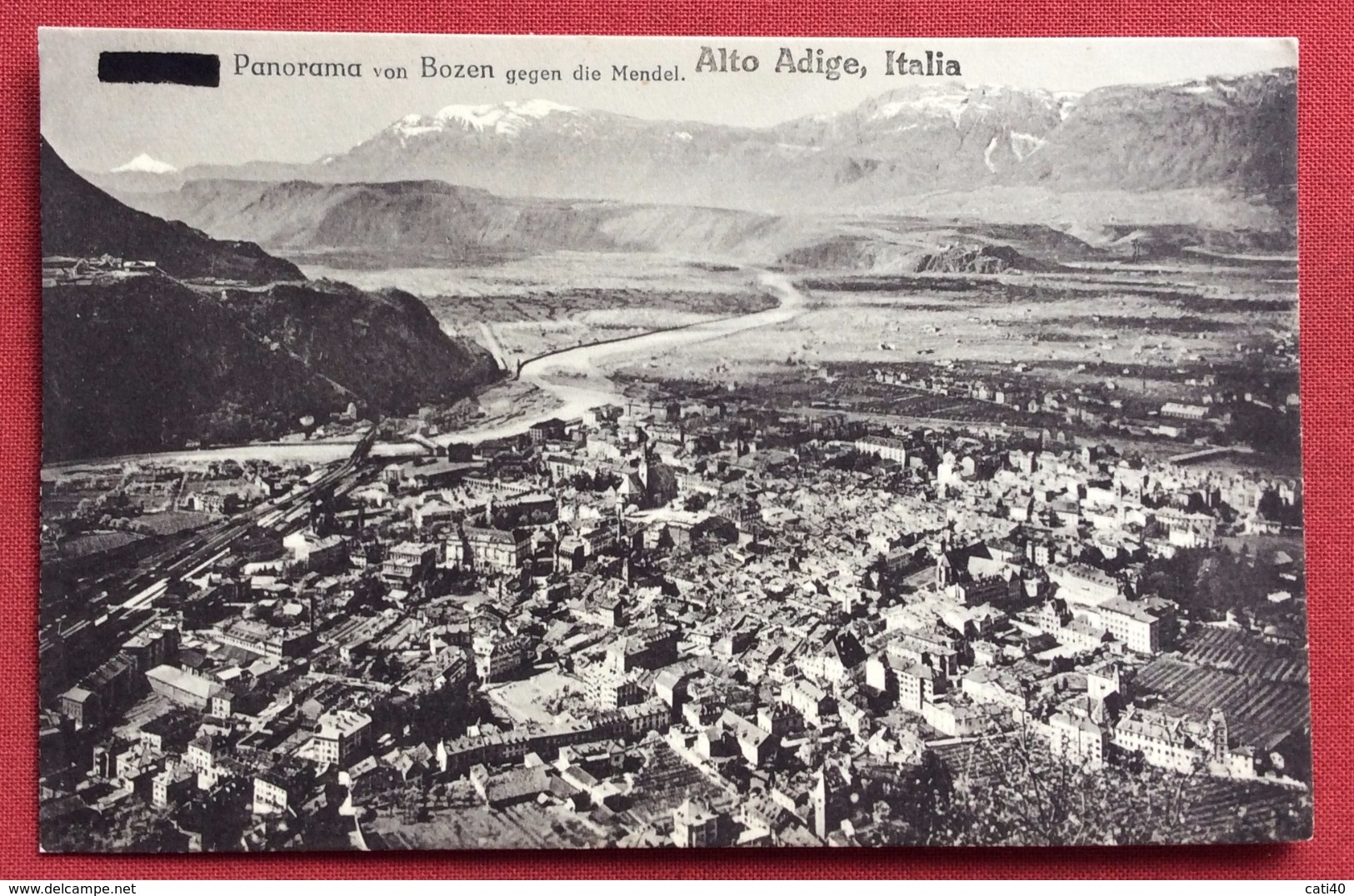 PANORAMA VON BOZEN  GEGEN DIE MENDEL    SUD TIROL  CANCELLATO  E STAMPATO ALTO ADIGE ITALIA ED. LORENZ FRANZL BOZEN - Bolzano