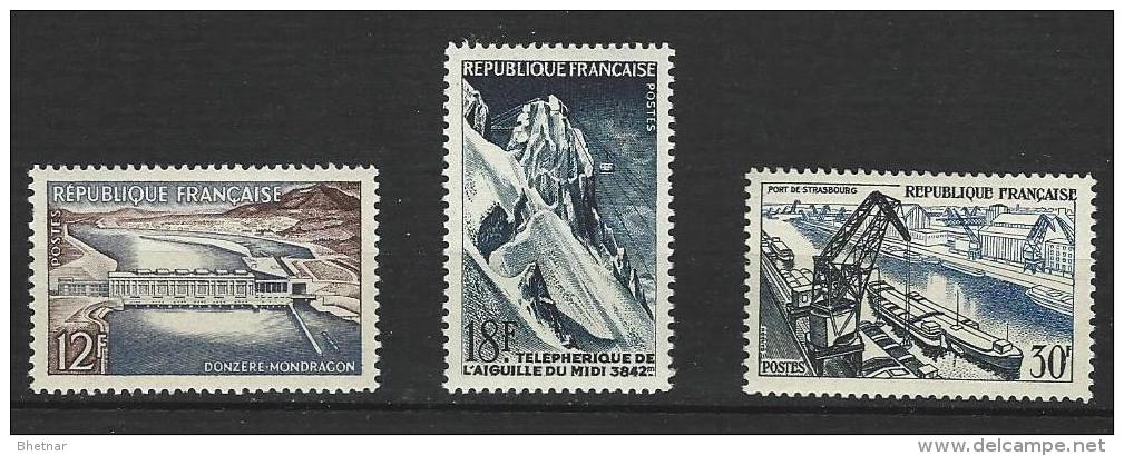 FR YT 1078 à 1080 " Réalisations Techniques " 1956 Neuf** - Unused Stamps