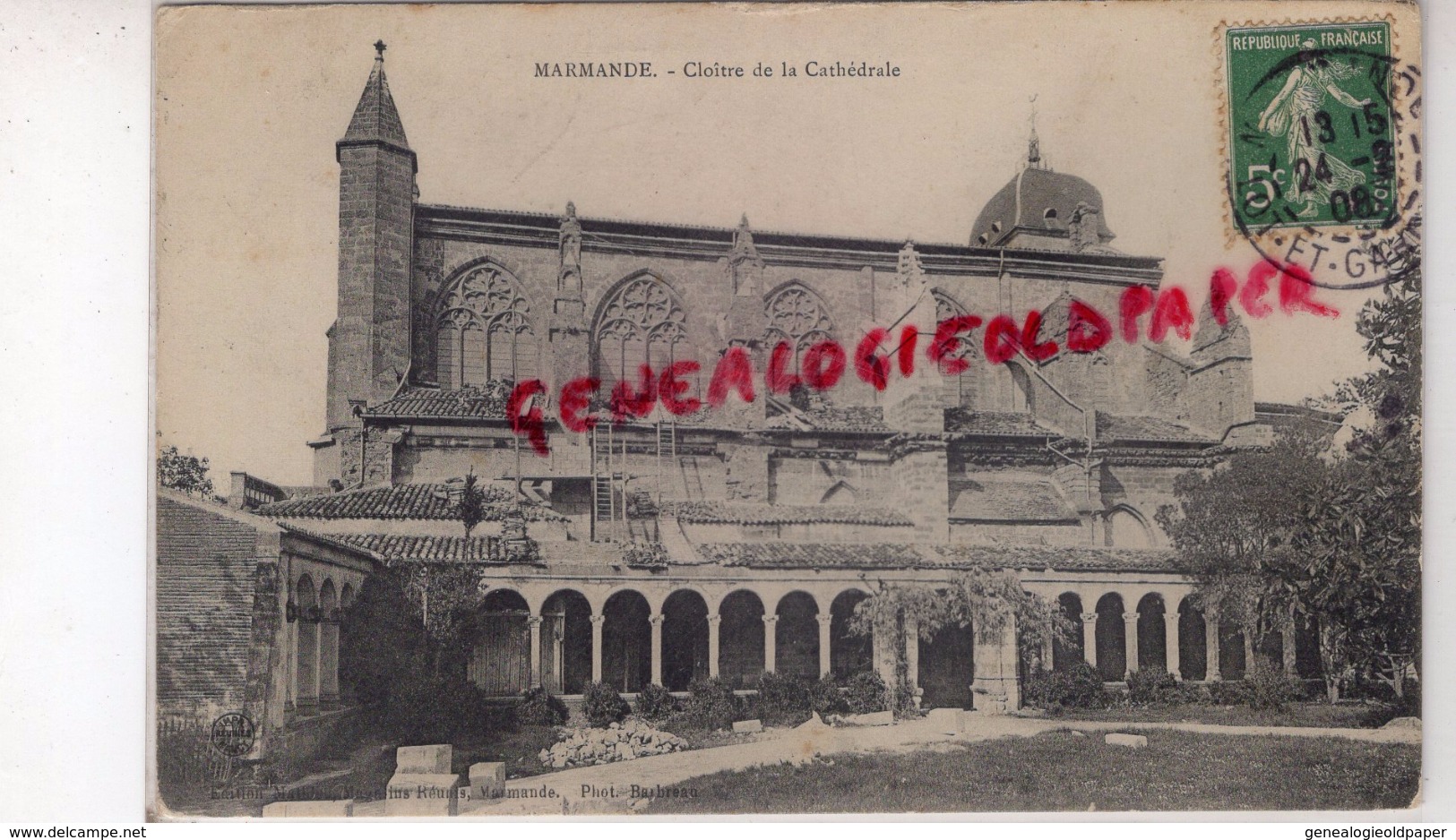 47 - MARMANDE - CLOITRE DE LA CATHEDRALE   1908 - Marmande