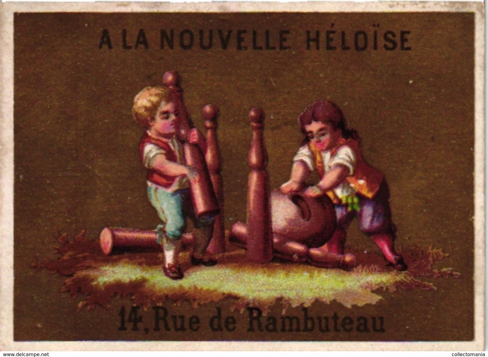 3 Cards C1900 Pub Chocolat De La Marine Imp Romanet Phares De La Bastille  Jeu De Quilles  Kittles  Kegelspel   Litho - Autres & Non Classés