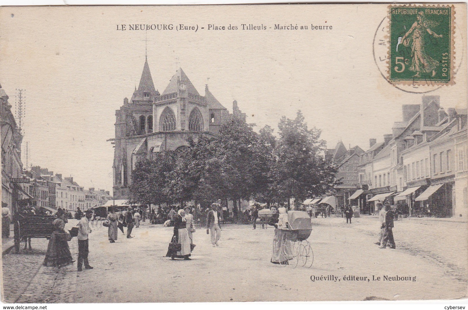 LE NEUBOURG - Place Des Tilleuls - Marché Au Beurre - Animé - Le Neubourg