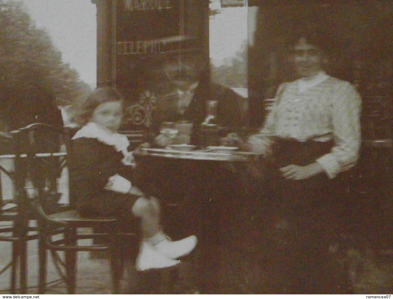 CAFE - BILLARD - Couple Et Gamin Attablés à La Terrasse - Lieu Non Précisé - 1912 - A Voir ! - Caffé