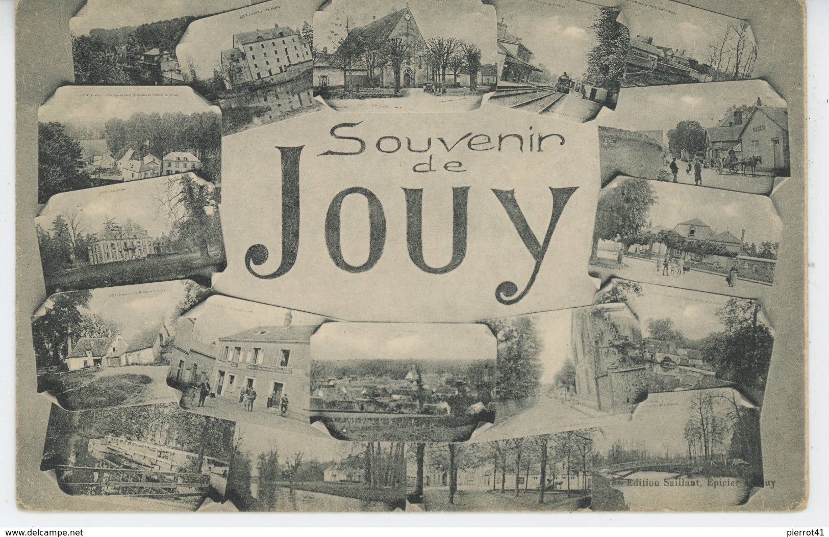 JOUY - Jolie Carte Fantaisie Avec Vues Multiples "Souvenir De JOUY " - Jouy