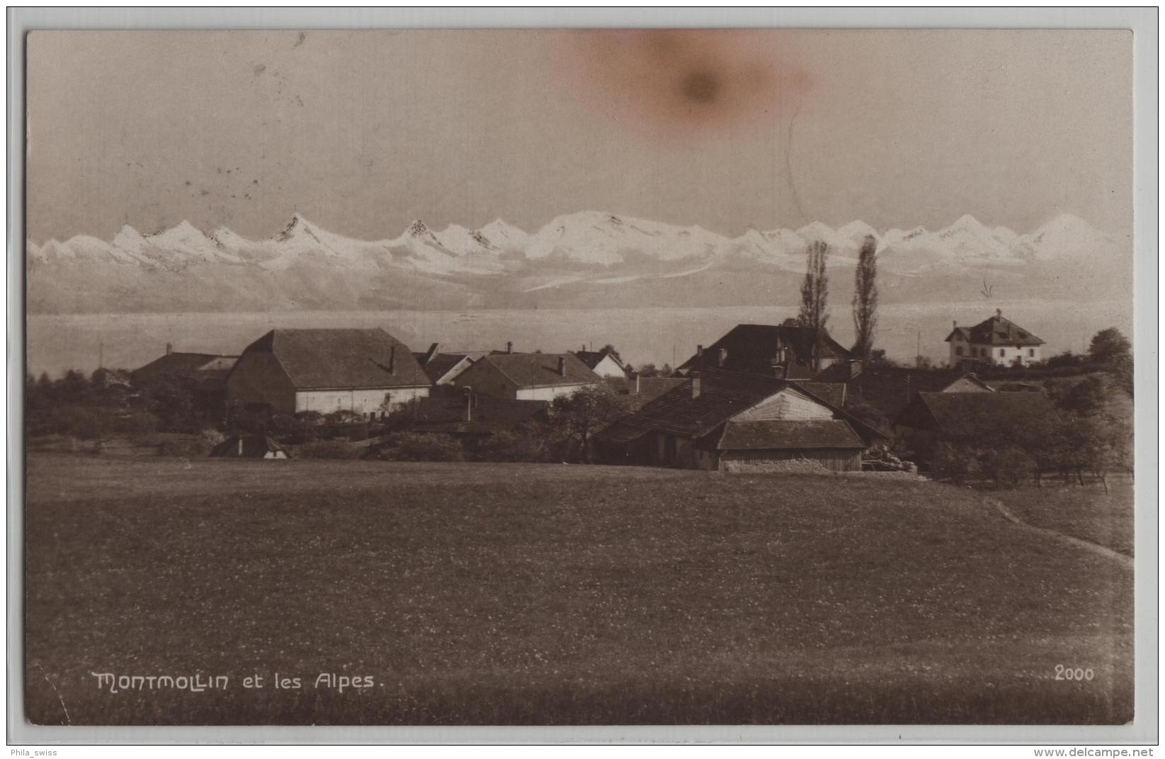 Montmollin Et Les Alpes - Photo: Perrochet-Matile No. 2000 - Montmollin