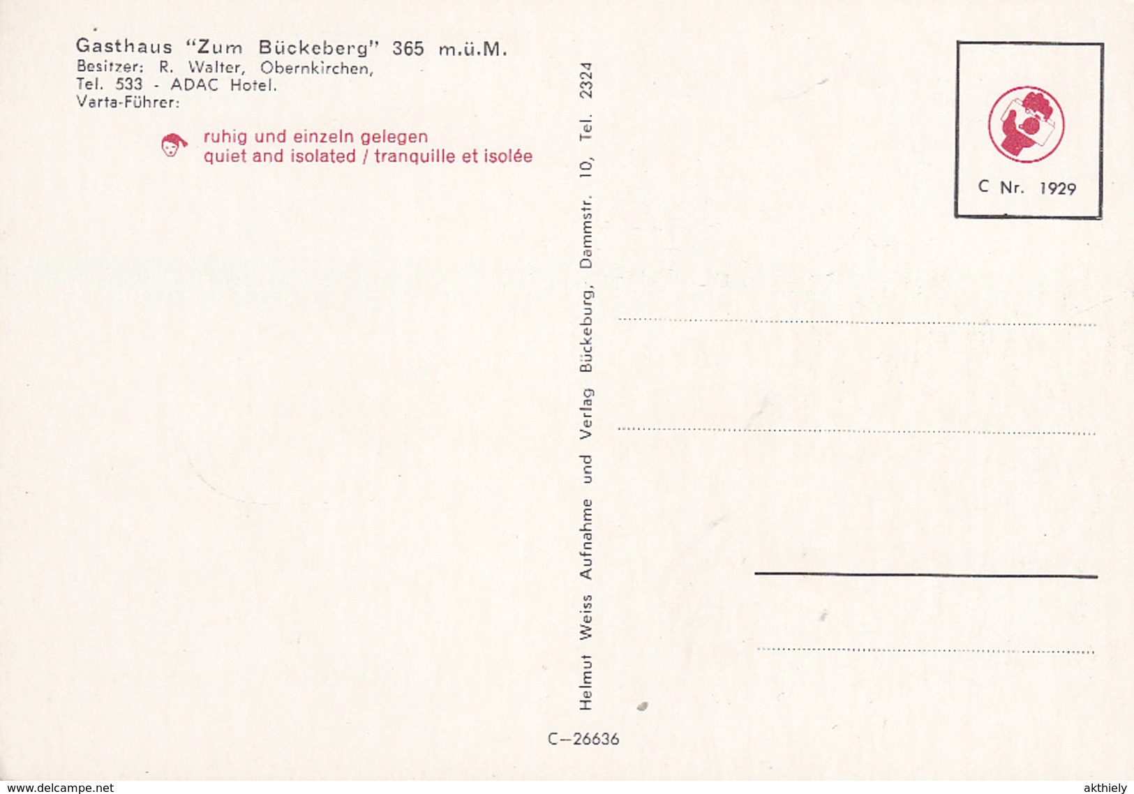 Gasthaus Zum Bückeberg - Obernkirchen Ak106440 - Sonstige & Ohne Zuordnung