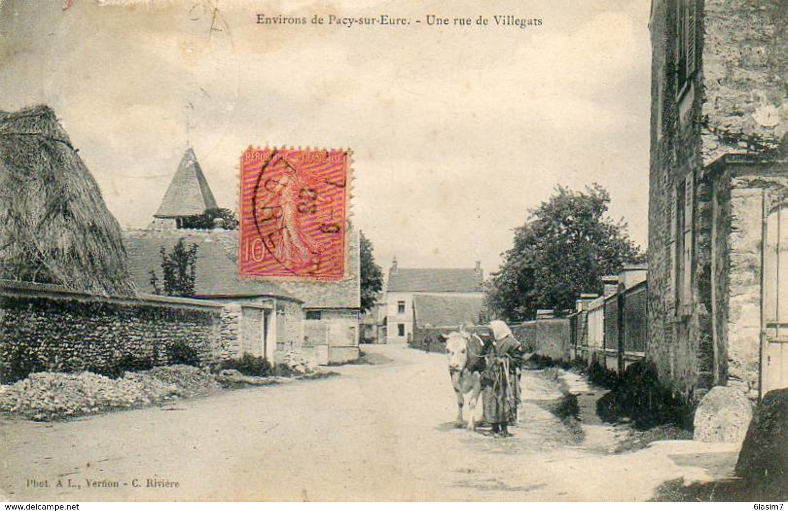 CPA - Environs De PACY-sur-EURE (27) - VILLEGATS - Aspect De La Rue Principale En 1903 - Otros & Sin Clasificación