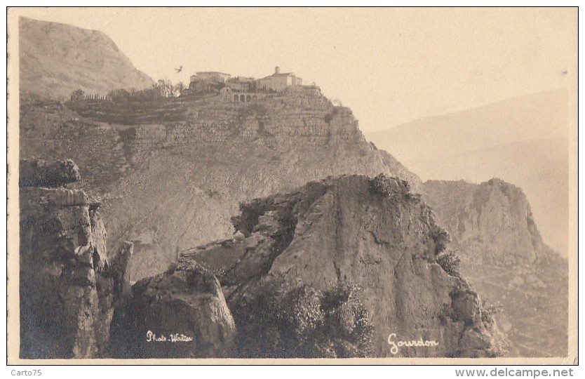 Gourdon 06 - Panorama - Carte-Photo Walter - 1934 - Gourdon