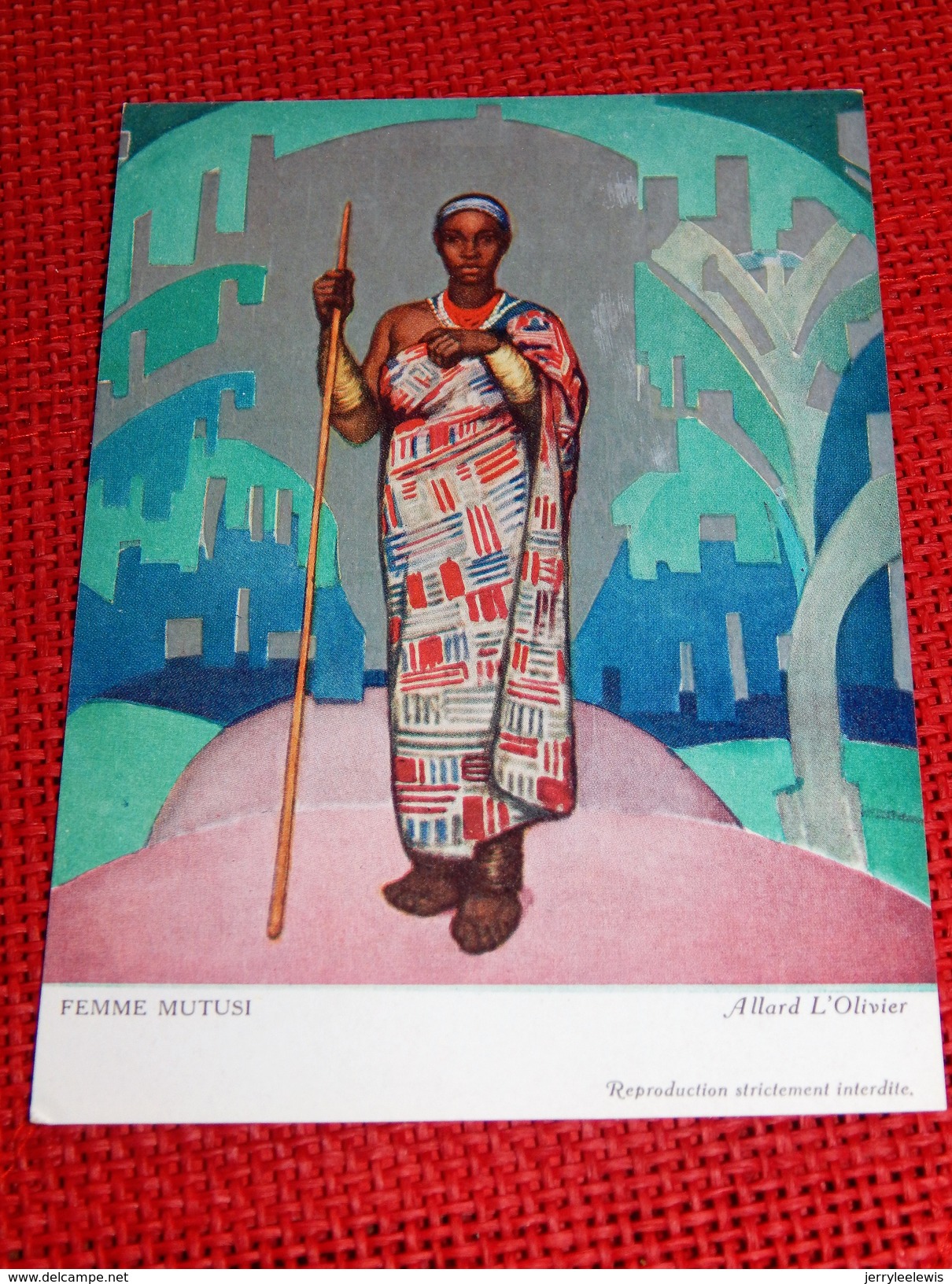 CONGO BELGE - " Femme Mutusi ", Carte Illustrée Par Allard L'Olivier Pour L'Aide Médicale Aux Missions Du Congo - Other & Unclassified