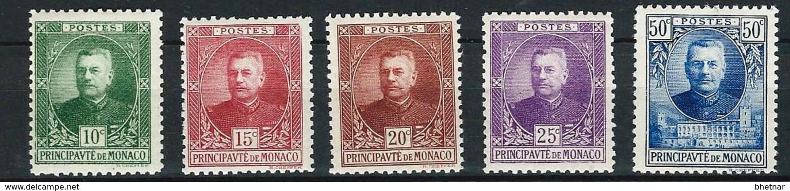 Monaco YT 65 à 69 " Prince Louis II " 1922-23 Neuf** - Other & Unclassified