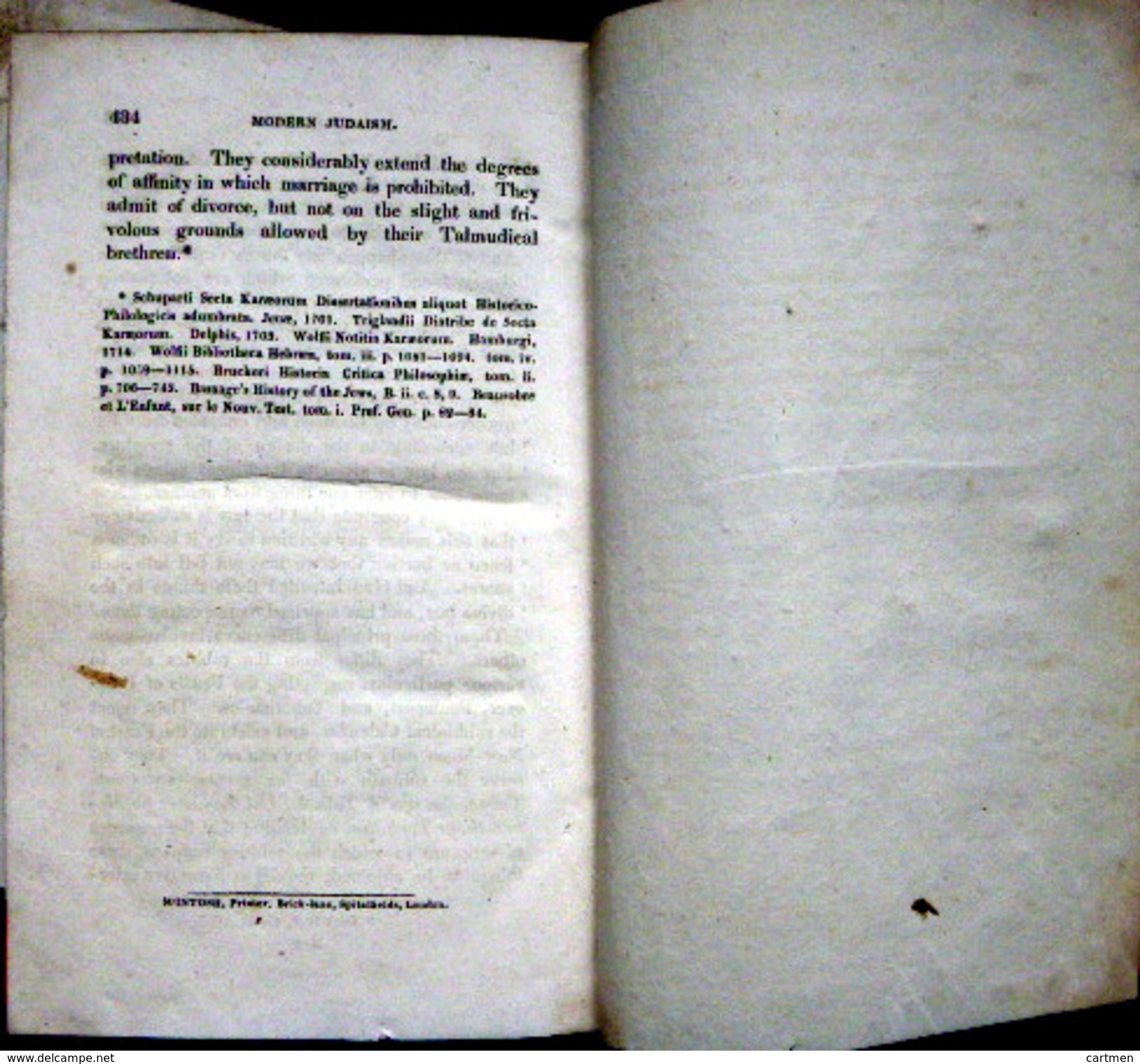 MODERN JUDAISM  BRIEF ACCOUNT OF OPINIONS TRADITIONS RITES BY JOHN ALLEN LONDON 1816 JUDAICA  SYNAGOGUA HEBRAICA - 1801-1900