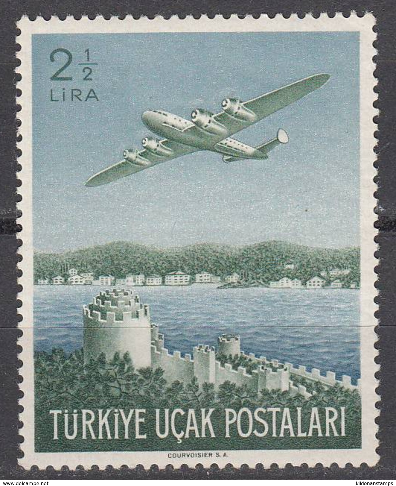 Turkey 1950 Air Mail, Mint No Hinge, Sc# C18, Mi 1248 - Airmail