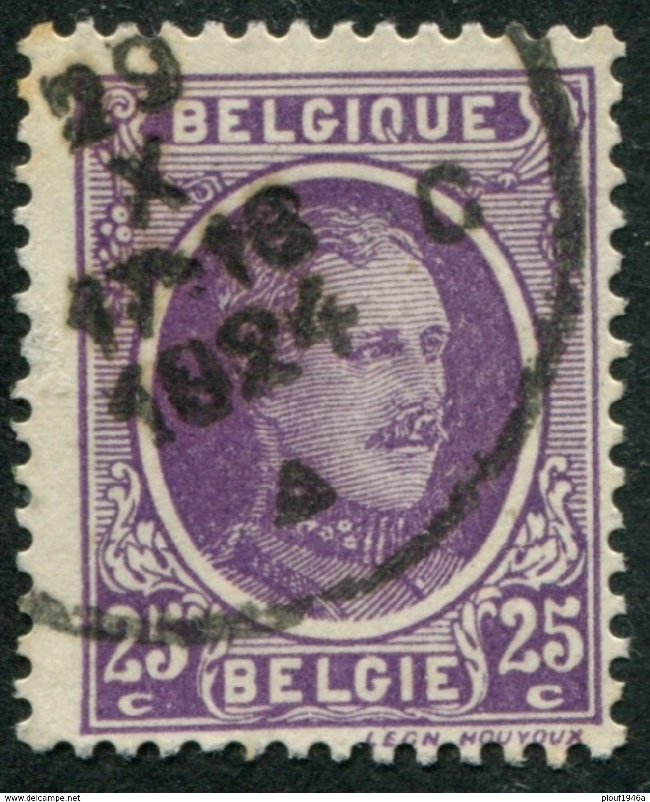 COB  198 -V41 (o) Point Entre Le Q Et Le U De BELGIQUE - 1901-1930