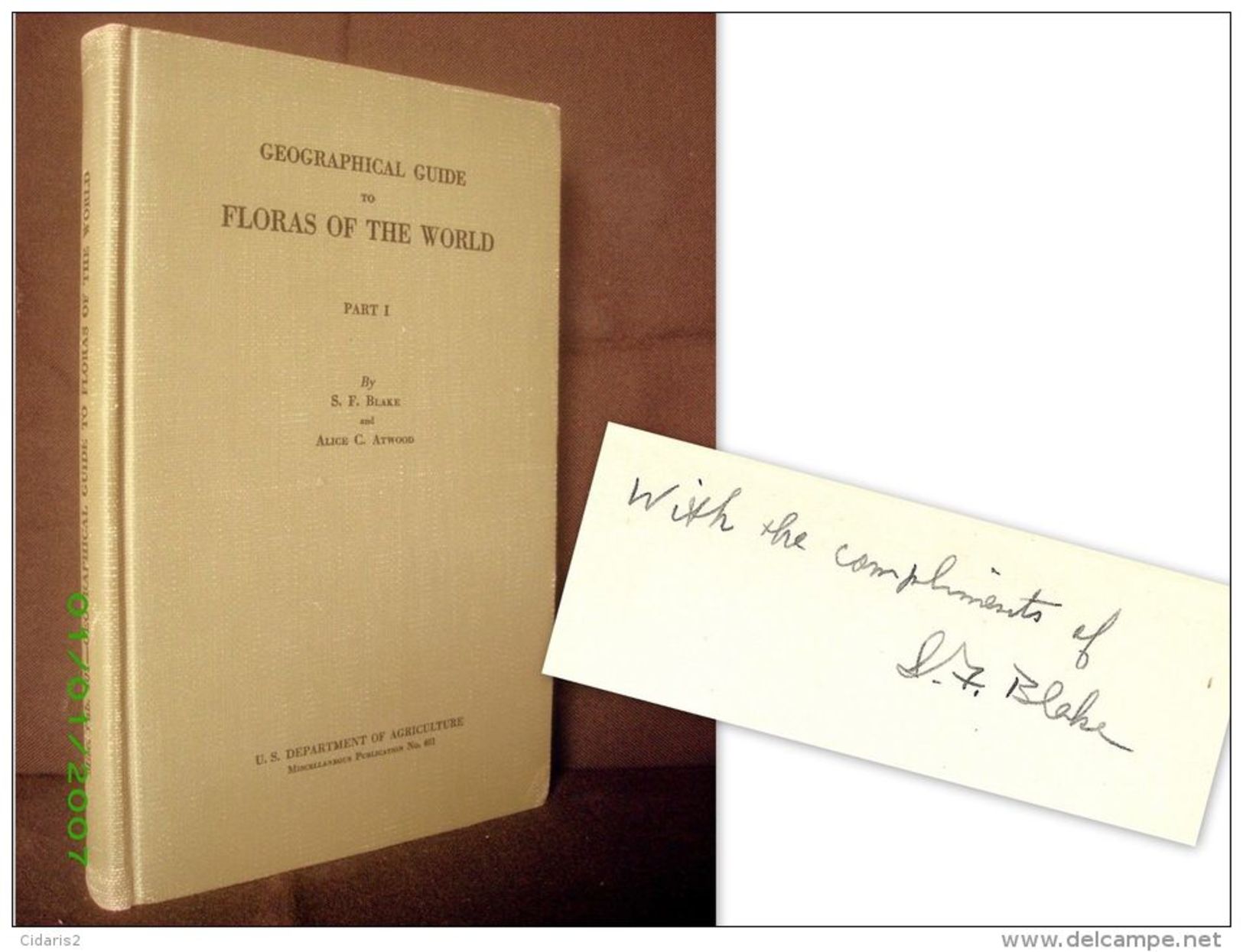 "GEOGRAPHICAL GUIDE To FLORAS Of The WORLD" S.F. BLAKE Signé Signed Flore Plante Plant Botanique Botanic 1942 ! - Biologische Wetenschappen
