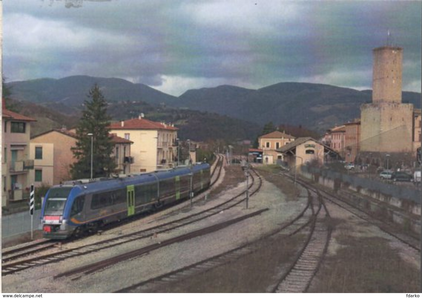 245 ATR 220.025 Swing Castelraimondo Camerino Macerata Railroad Train Italian Railways Treni Locomotiva Pesa Marche - Gares - Avec Trains