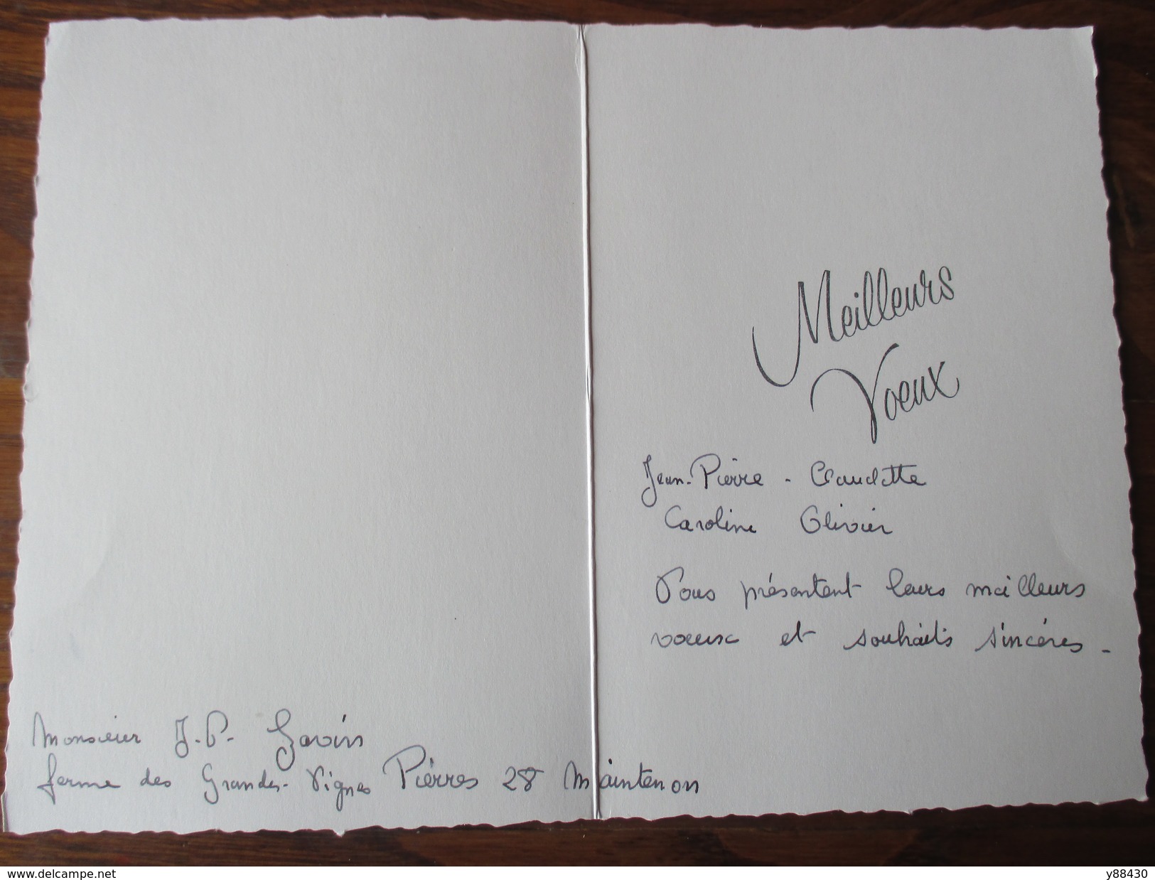 Carte Postale Double à Volet -  MEILLEURS VOEUX  -  écrite - Anno Nuovo