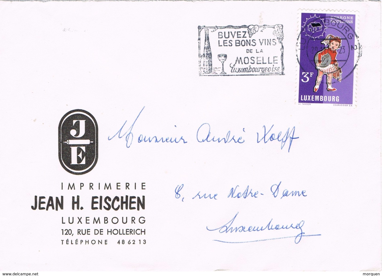 23394. Carta LUXEMBOURG 1971. Vins De La Moselle. Vinos, Wine - Wines & Alcohols