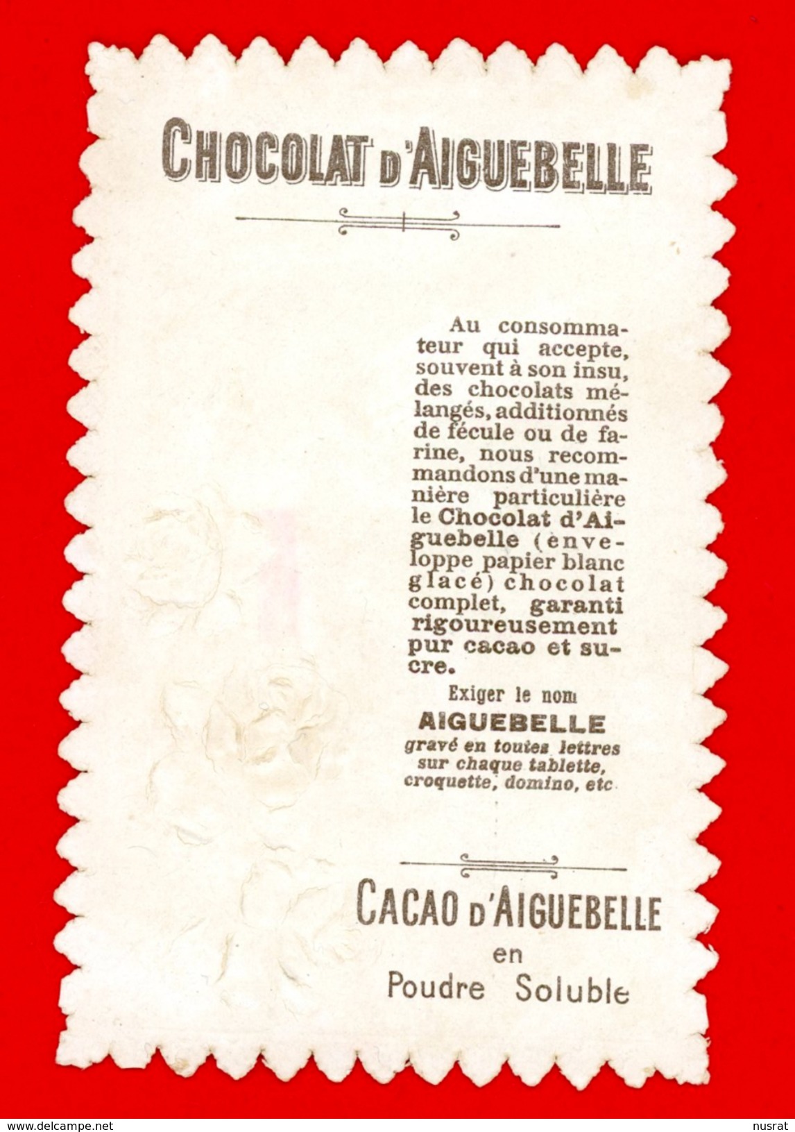 Chocolat D´Aiguebelle Gaufrée & Dentelée, Paysage, église & Roses - Aiguebelle