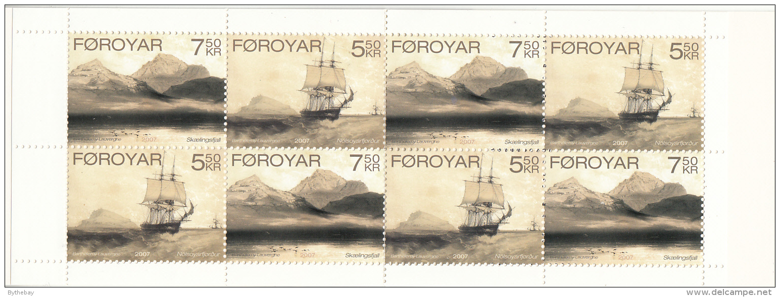 Faroe Islands 2007 MNH Sc #481-#482 Complete Booklet Set Of 2 1838 La Recherche Expedition - Isole Faroer