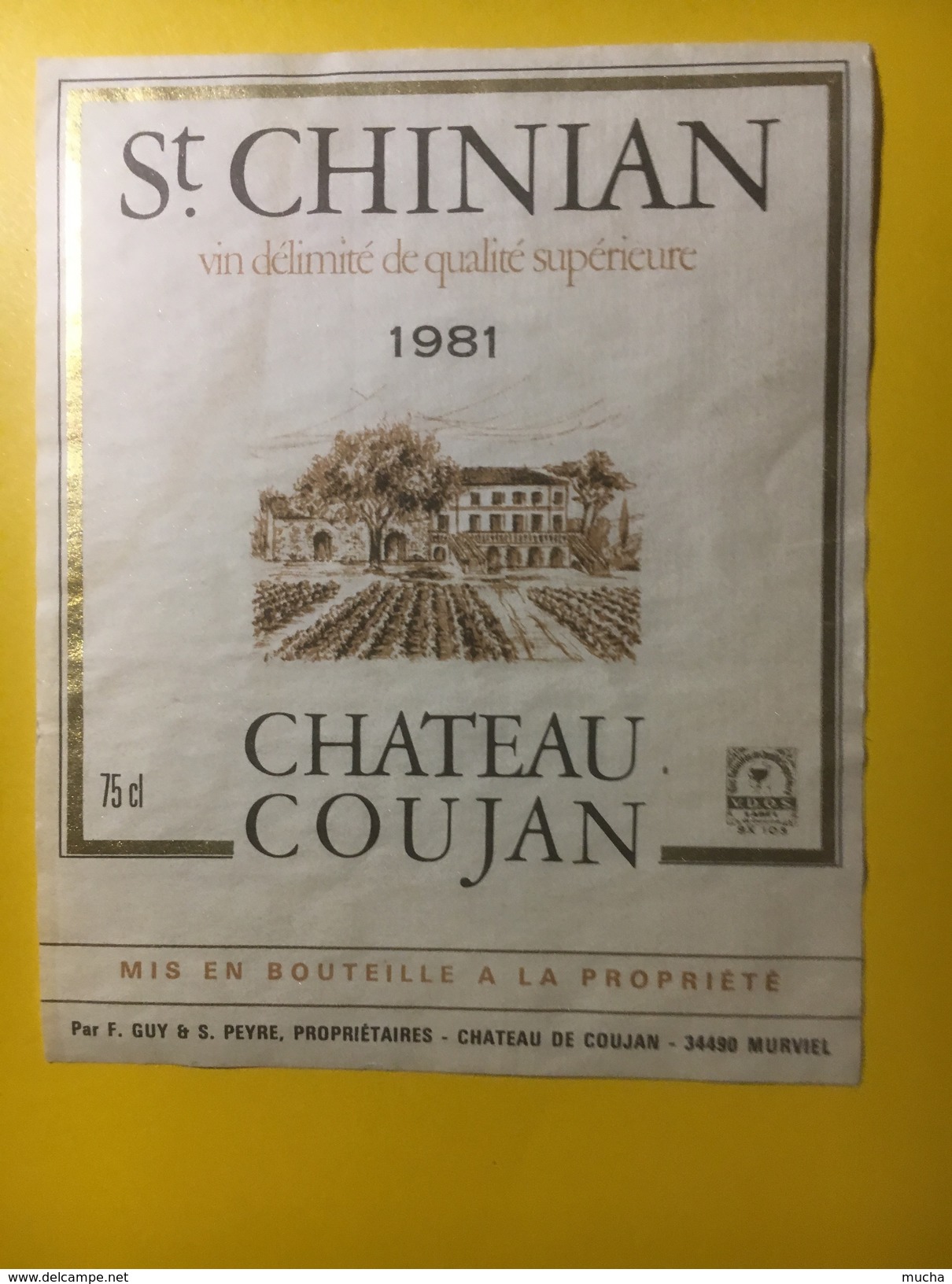 3470 - Saint-Chinian Château Coujan 1981 - Languedoc-Roussillon