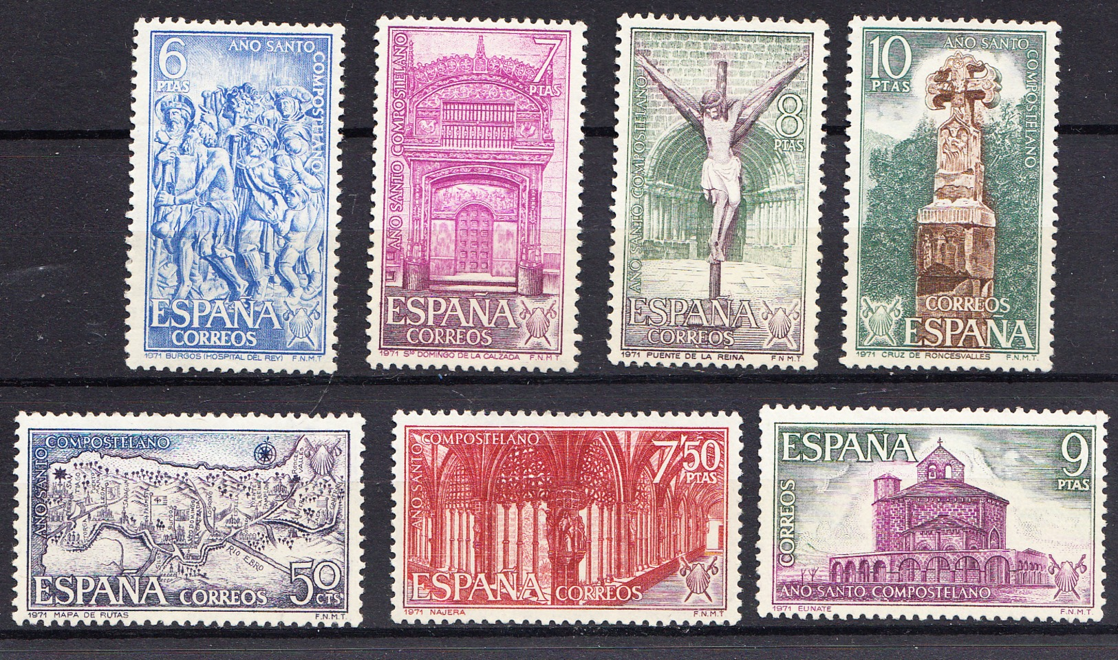 ESPAÑA  1971. AÑO SANTO COMPOSTELANO EDIFIL Nº 2047/2053 NUEVOS SIN CHARNELA . SES492GRANDE - Neufs