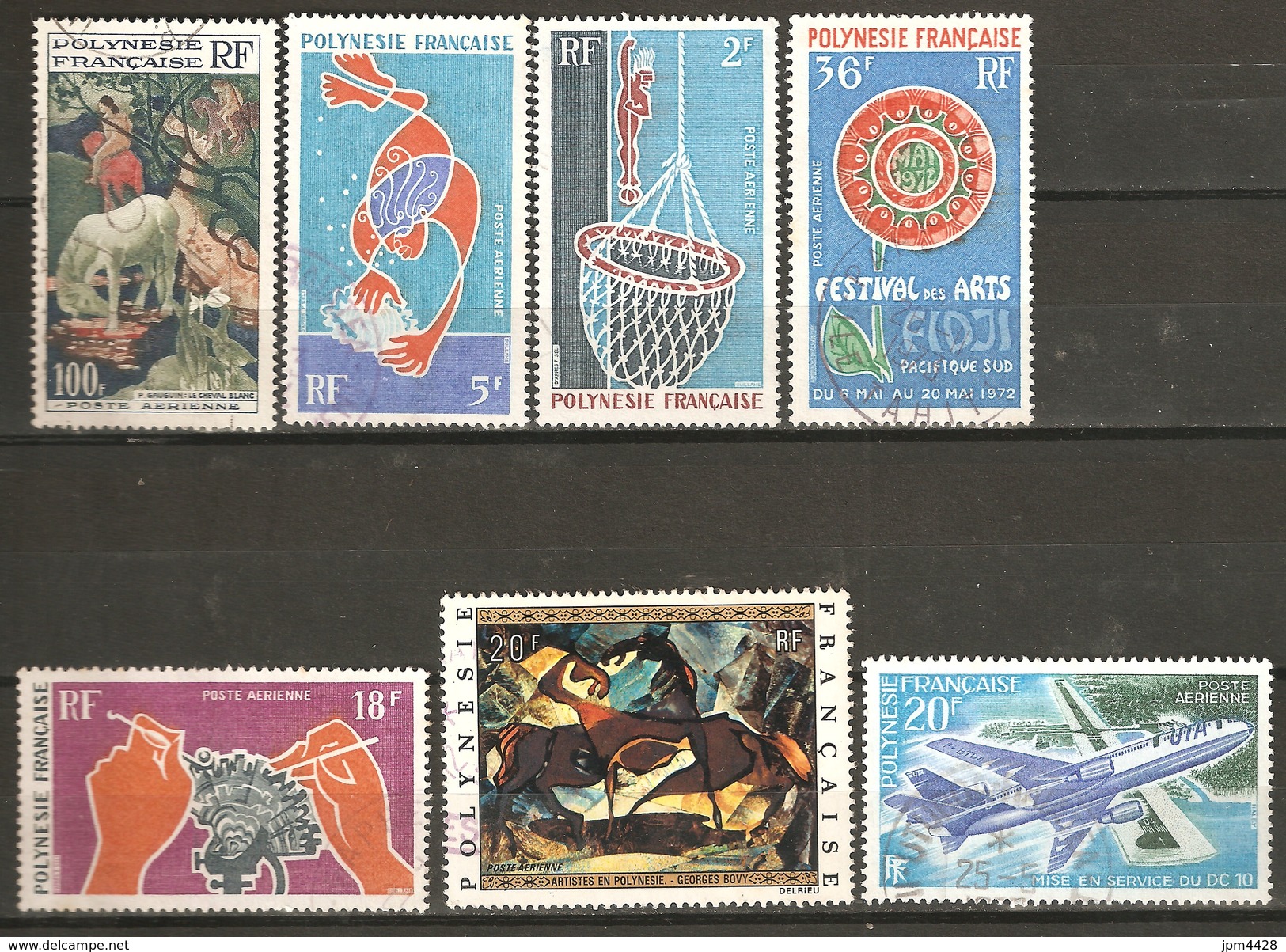 Polynésie Française Lot De 7 Timbres Poste Aérienne  Oblitérés - Départ Petit Prix - Collections, Lots & Séries