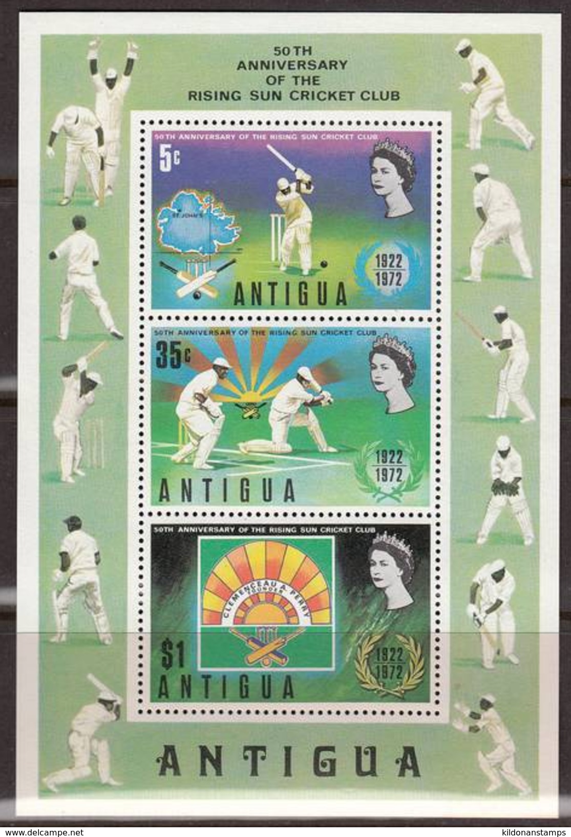 Antigua 1972 Minisheet, Mint No Hinge, Sc# 299a - 1960-1981 Autonomía Interna