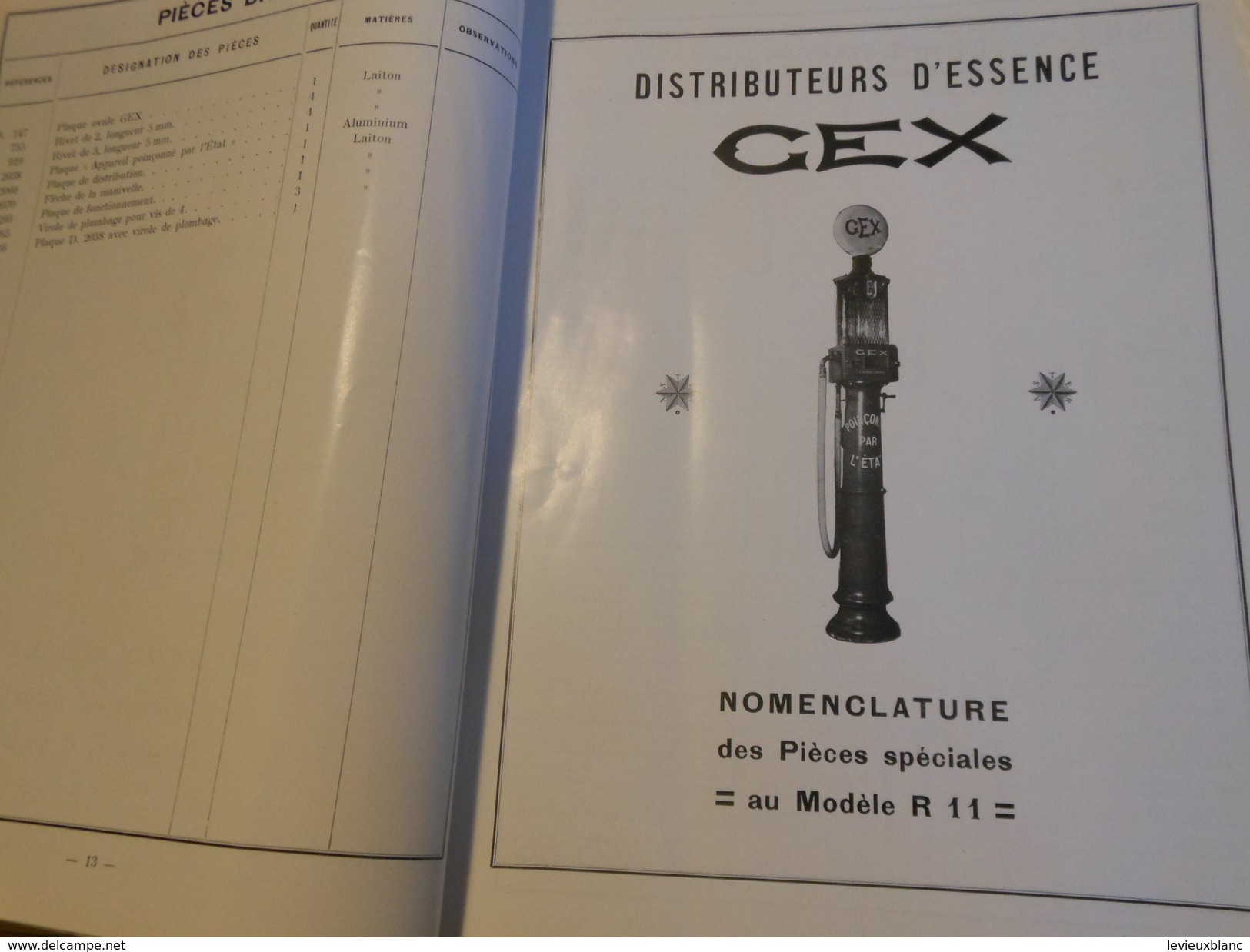 Catalogue/ASTER/Distributeurs Essence semi-automatiques CEX/Piéces détachées  ensembles de piéces/IVRY/1930-31    CAT176