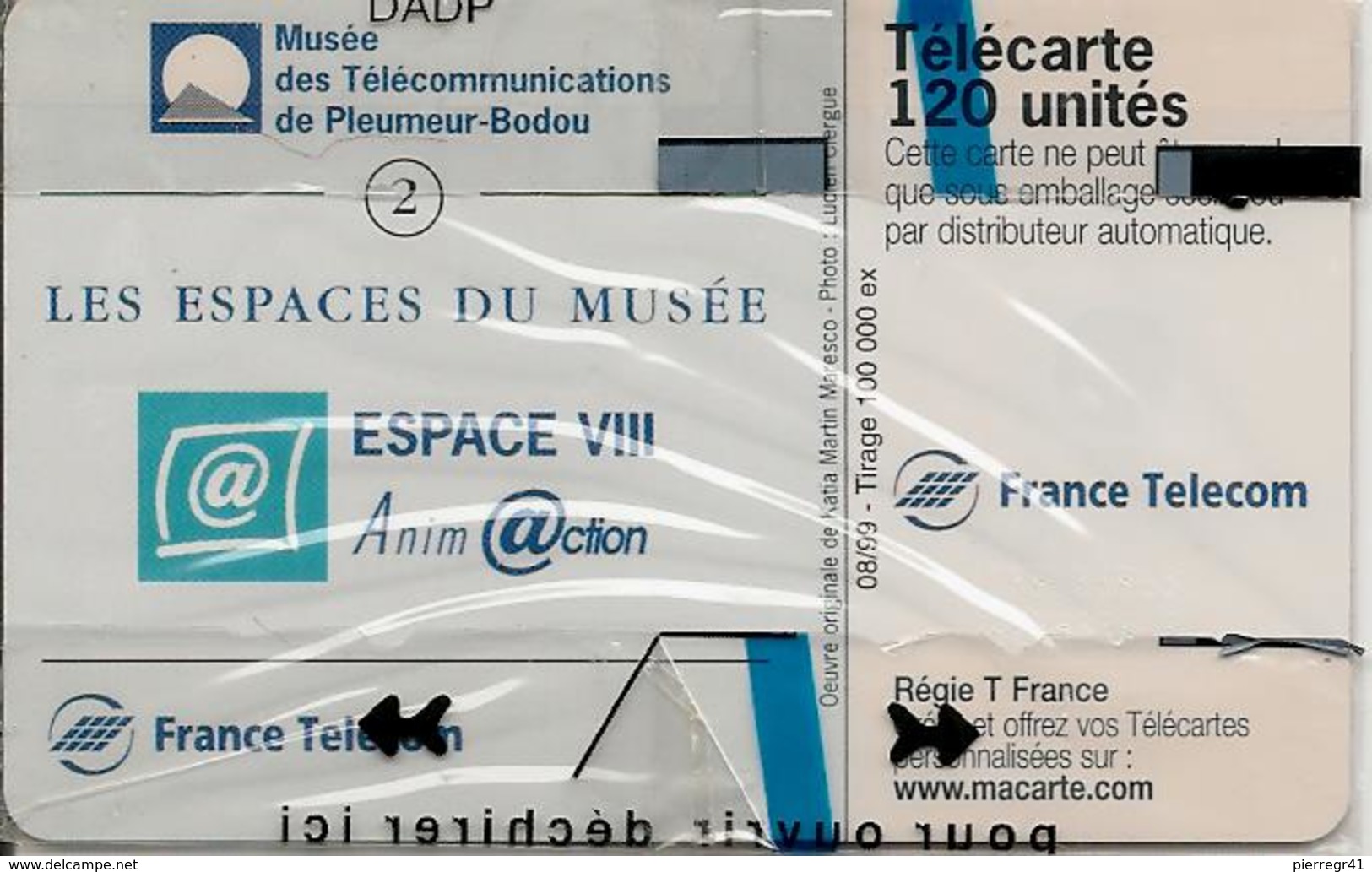 CARTE^-PUBLIC-120U-F1007-SC7-08/99-PLEUMEUR ESPACE VIII-NSB-TBE- - 1999