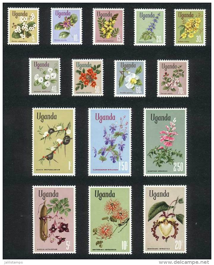 Yvert 82/96, Flowers, Complete Set Of 15 Values, Excellent Quality! - Uganda (1962-...)