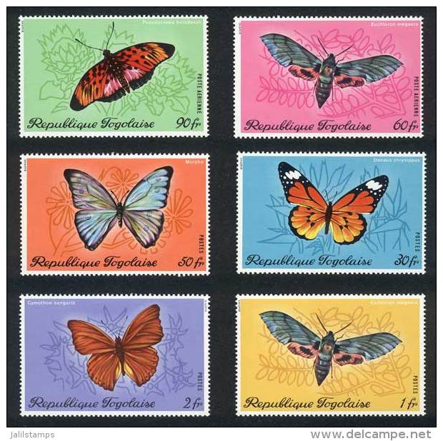 Yvert 683/6 + A.139/40, Butterflies, Complete Set Of 6 Values, Excellent Quality! - Togo (1960-...)