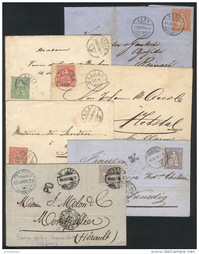 6 Covers Or Folded Covers Used Between 1879 And 1882 With Varied Postages And Cancels, VF General Quality,... - Autres & Non Classés